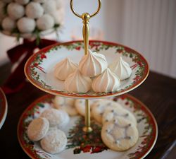 Nostalgic Christmas Icon Stoneware Tiered Stand