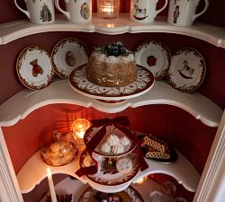 Nostalgic Christmas Icon Stoneware Cake Stand