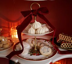 Nostalgic Christmas Icon Stoneware Tiered Stand