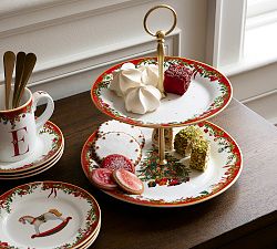 Nostalgic Christmas Icon Stoneware Tiered Stand