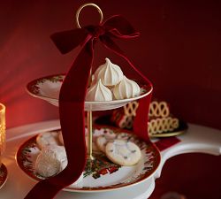 Nostalgic Christmas Icon Stoneware Tiered Stand