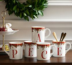 Nostalgic Christmas Stoneware Alphabet Mug
