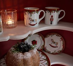 Nostalgic Christmas Icon Stoneware Mugs - Mixed Set of 4