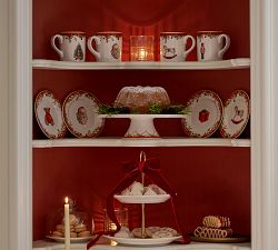Nostalgic Christmas Icon Stoneware Mugs - Mixed Set of 4