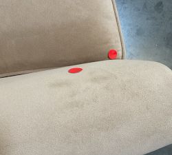 Open Box: Irving Roll Arm Swivel Armchair without Nailheads (33") - Performance Everydayvelvet Camel