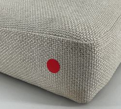 Open Box: Maison Upholstered Swivel Bar Stool (31") - Performance Heathered Basketweave Alabaster White, Antique Bronze Legs