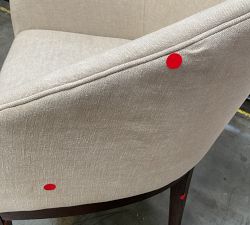 Open Box: Baldwin Upholstered Dining Chair - Performance Rustic Linen Parchment, Tahoe Brown