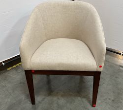 Open Box: Baldwin Upholstered Dining Chair - Performance Rustic Linen Parchment, Tahoe Brown
