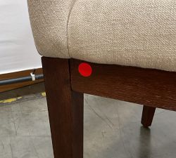 Open Box: Baldwin Upholstered Dining Chair - Performance Rustic Linen Parchment, Tahoe Brown
