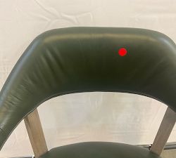 Open Box: Windom Leather Dining Chair - Vintage Hunter, Gray Wash Legs