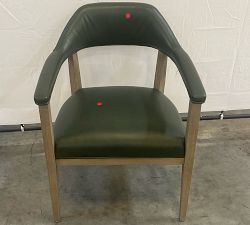 Open Box: Windom Leather Dining Chair - Vintage Hunter, Gray Wash Legs