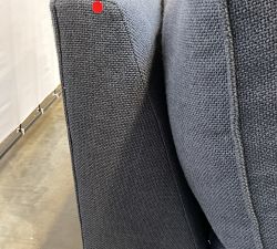 Open Box: Pearce Square Upholstered Wedge - Performance Chateau Basketweave Navy