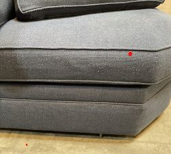 Open Box: Pearce Square Upholstered Wedge - Performance Chateau Basketweave Navy