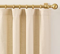 Open Box: Emery Linen Light Filtering Curtain (100"W x 84"L) - Sand