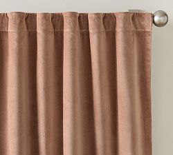 Open Box: Velvet Twill Blackout Curtain (96"W x 96"L) - Rosewood