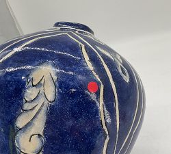 Open Box: Lorraine Ceramic Vase, Large - Blue