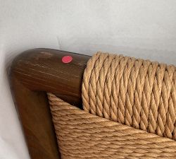 Open Box: Eaton Upholstered Counter Stool (27") - Alcala Wheat, Tan Oak