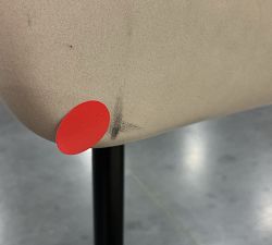 Open Box: Maison Leather Counter Stool (24"H) - Statesville Pebble, Antique Bronze Legs
