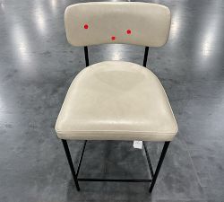 Open Box: Maison Leather Counter Stool (24"H) - Statesville Pebble, Antique Bronze Legs