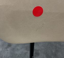 Open Box: Maison Leather Counter Stool (24"H) - Statesville Pebble, Antique Bronze Legs