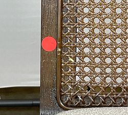 Open Box: Monty Cane Dining Chair - Performance Boucle Oatmeal, Vintage Amber