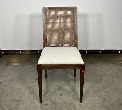 Open Box: Monty Cane Dining Chair - Performance Boucle Oatmeal, Vintage Amber