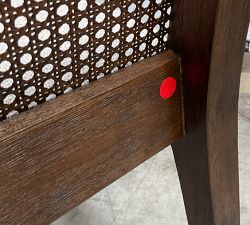 Open Box: Monty Cane Dining Chair - Performance Boucle Oatmeal, Vintage Amber