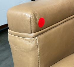 Open Box: Tyler Square Arm Leather Tall Armchair - Churchfield Camel
