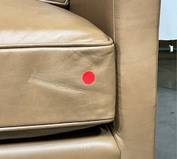 Open Box: Tyler Square Arm Leather Tall Armchair - Churchfield Camel
