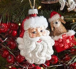 Lit Mercury Santa Ornament