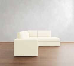 Westwood Slim Arm Slipcovered Return Bumper Sectional (114"-126")