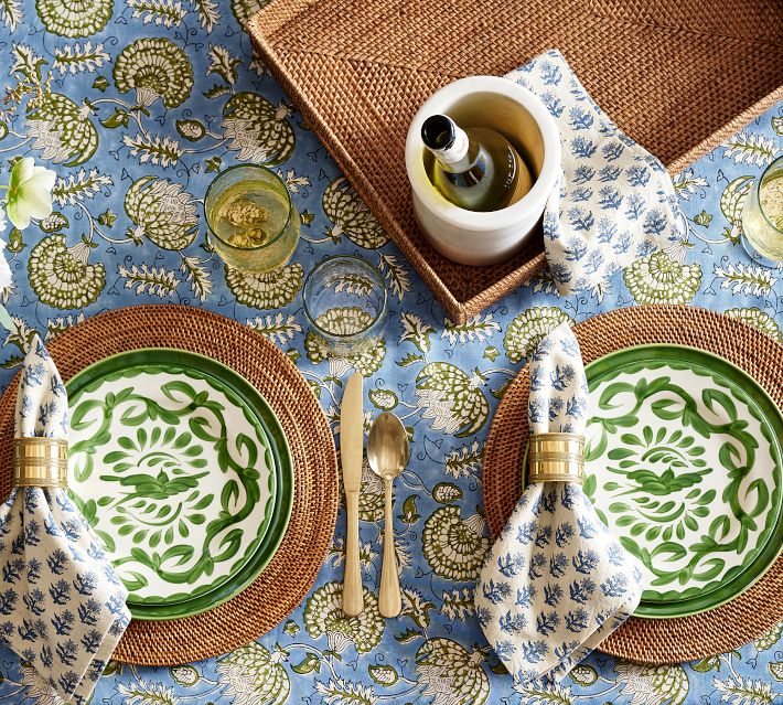 Tava Flat Round Charger Plates | Pottery Barn
