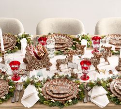 White Berry Pinecone Napkin Rings - Set of 4