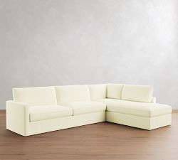 Westwood Slim Arm Slipcovered Return Bumper Sectional (114"-126")