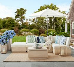 Build Your Own - Indio Eucalyptus Modern Platform Outdoor Sectional Components