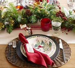 Christmas in the Country Stoneware Dinner Plates - Set of 4