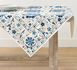 Open Box: Milo Suzani Embroidered Table Throw - Blue Multi