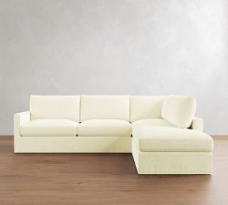 Westwood Slim Arm Slipcovered Return Bumper Sectional (114"-126")