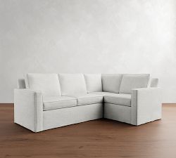 Cameron Square Arm Slipcovered 3-Piece Sectional (101")