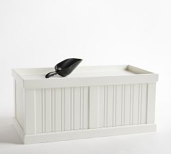 Aubrey Pet Bowl Stand With Storage