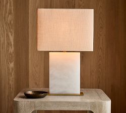 Windham Stone Block Table Lamp (21")