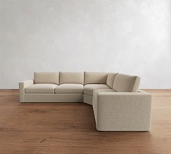 Westwood Square Arm 3-Piece Wedge Sectional (128"&ndash;138")