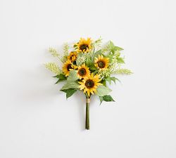 Faux Sunflower and Greens Bundle
