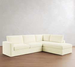 Westwood Square Arm Slipcovered Return Bumper Sectional (117"-129")