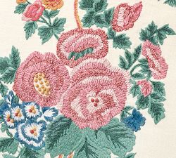 Agnes Floral Embroidered Pillow Cover