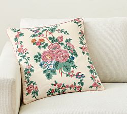 Agnes Floral Embroidered Pillow Cover
