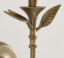 Botanical Forged Iron Sconce (12")
