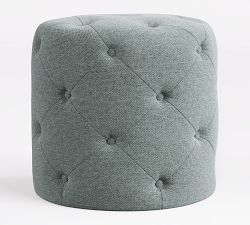 Tufted Upholstered Accent Stool (19.75")