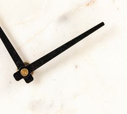 Decorative Half Moon Marble Mantel Clock