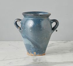 Open Box: Found Terracotta Amphora with Rim, 16" - Blue